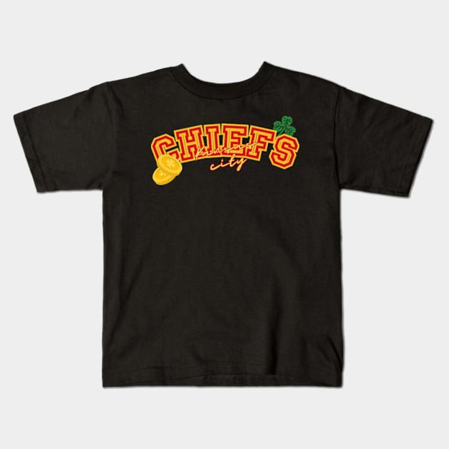 happy st patrick day chiefs Kids T-Shirt by soft and timeless